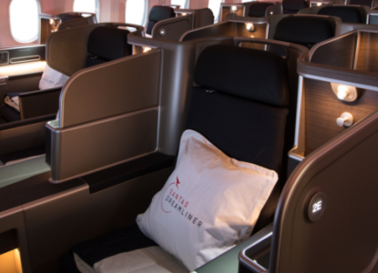 Qantas business class round the world