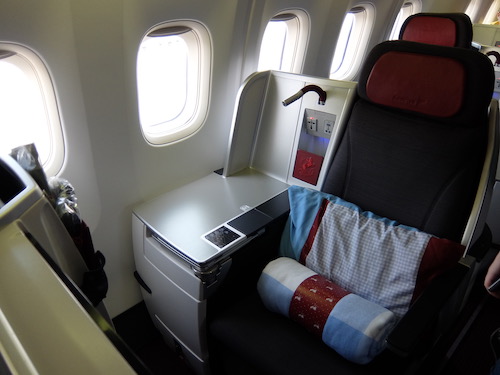 Seat 4K, Austrian Airlines business class.